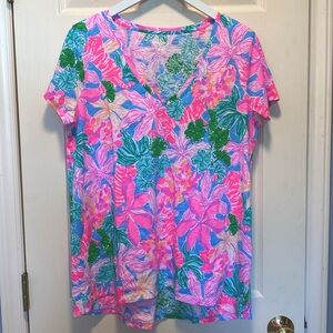 NWT Lilly Pulitzer Etta V Neck Top
